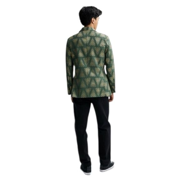 Suitmeister Holiday Snowflake Tree Blazer- Size Large - Picture 2 of 14